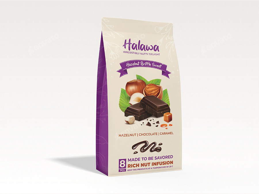 Chocolate Product Bag Template for Packaging 巧克力产品包装袋(图1)
