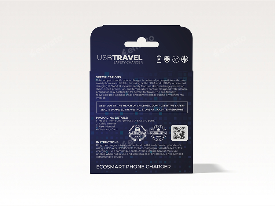 Mobile Phone Charger Template for Packaging 手机充电器包装(图3)