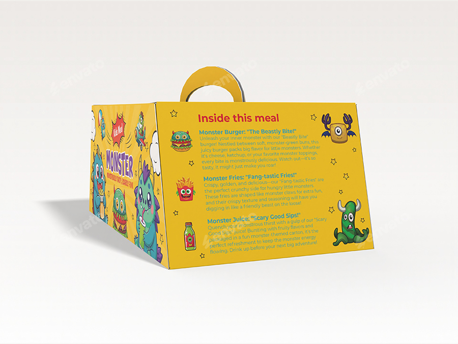 Kids Food Meal Template for Packaging 儿童食品餐盒包装(图2)
